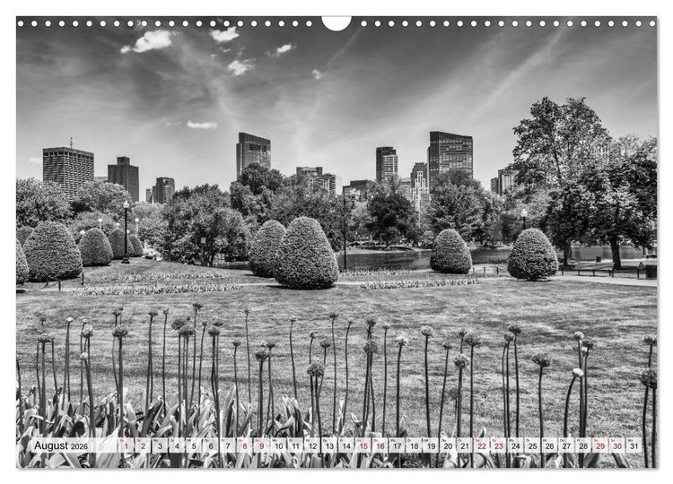 Produktbild: BOSTON Monochrome Stadtansichten (Wandkalender 2026 DIN A3 quer), CALVENDO Monatskalender