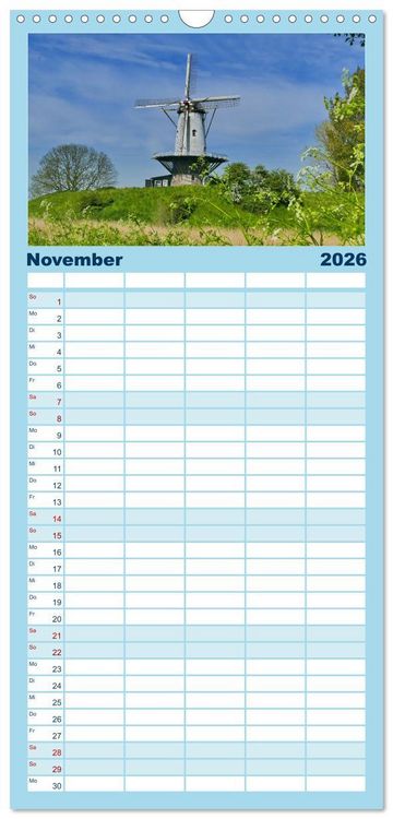 Produktbild: Familienplaner 2026 - Zeeland - Wasser, Sand und Meer mit 5 Spalten (Wandkalender, 21 x 45 cm) CALVENDO
