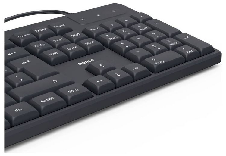 Produktbild: Hama CK-200 USB Tastatur Deutsch, QWERTZ Schwarz Multimediatasten