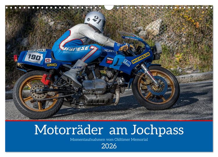 Produktbild: Motorr&auml;der am Jochpass (Wandkalender 2026 DIN A3 quer), CALVENDO Monatskalender