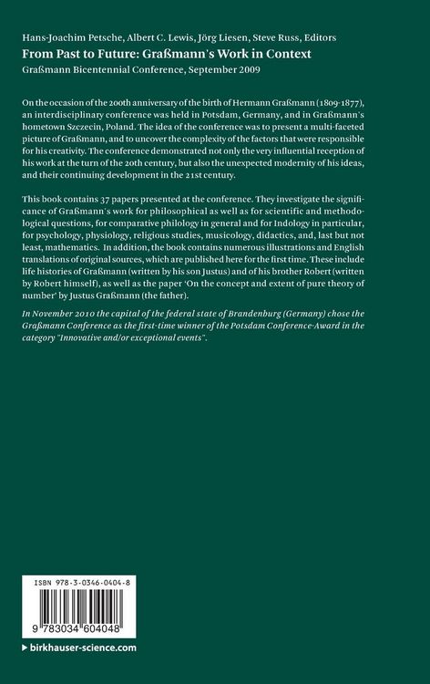 Produktbild: From Past to Future: Gra&szlig;mann's Work in Context