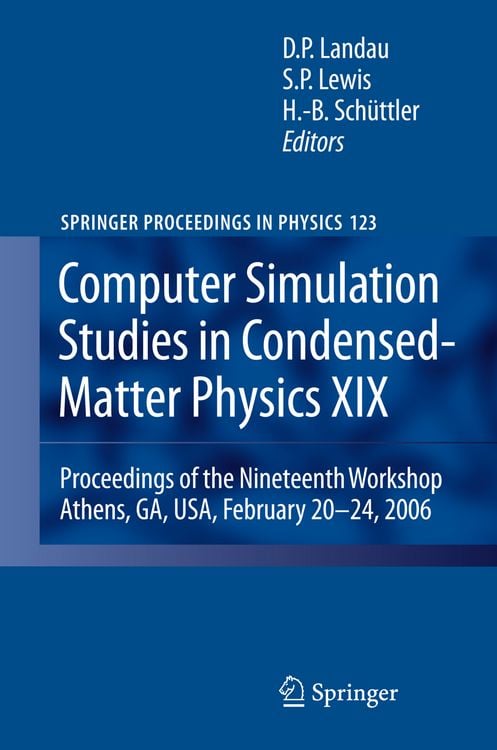 Produktbild: Computer Simulation Studies in Condensed-Matter Physics XIX