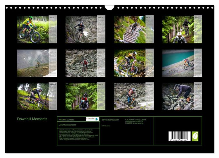 Produktbild: Downhill Moments (Wandkalender 2026 DIN A3 quer), CALVENDO Monatskalender