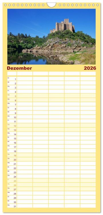 Produktbild: Familienplaner 2026 - Portugal mit 5 Spalten (Wandkalender, 21 x 45 cm) CALVENDO