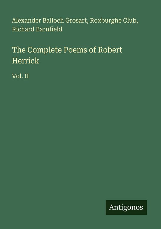 Produktbild: The Complete Poems of Robert Herrick
