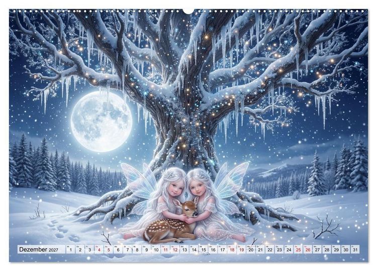 Produktbild: Im Zaubergarten der Feenkinder (hochwertiger Premium Wandkalender 2027 DIN A2 quer), Kunstdruck in Hochglanz