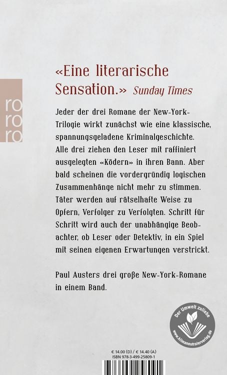 Produktbild: Die New-York-Trilogie
