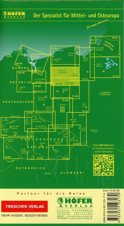 Produktbild: H&ouml;fer Polen PL004 S&uuml;dl. Pommern/Netzebruch/1 : 200 000