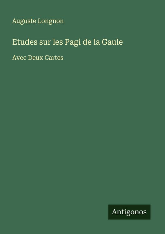Produktbild: Etudes sur les Pagi de la Gaule