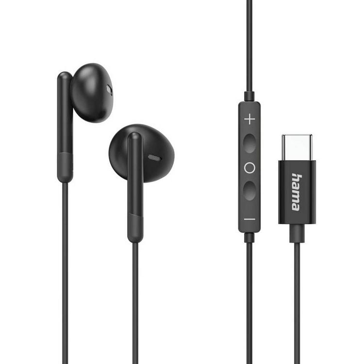 Produktbild: Hama Classy Earplugs kabelgebunden Schwarz Lautst&auml;rkeregelung