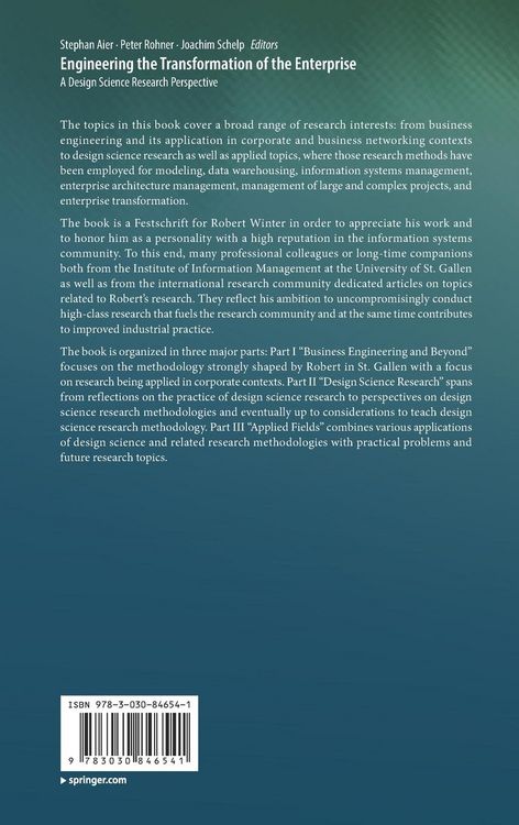 Produktbild: Engineering the Transformation of the Enterprise