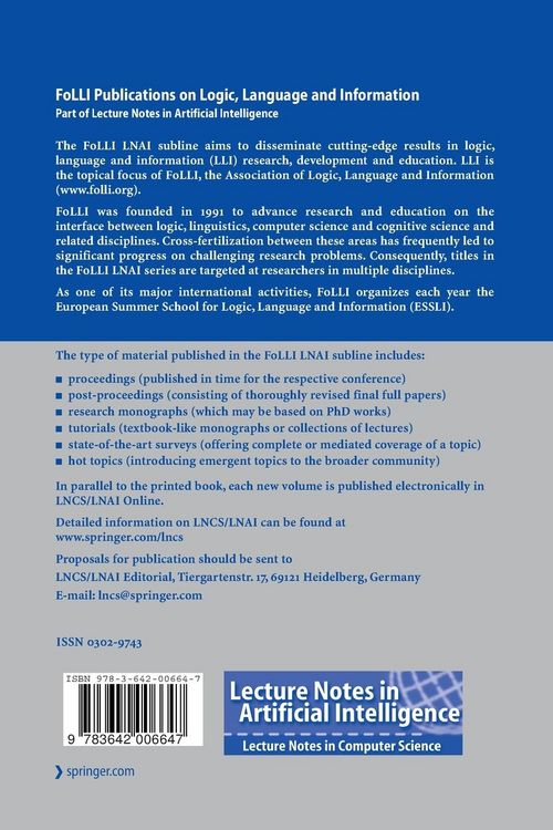 Produktbild: Logic, Language, and Computation