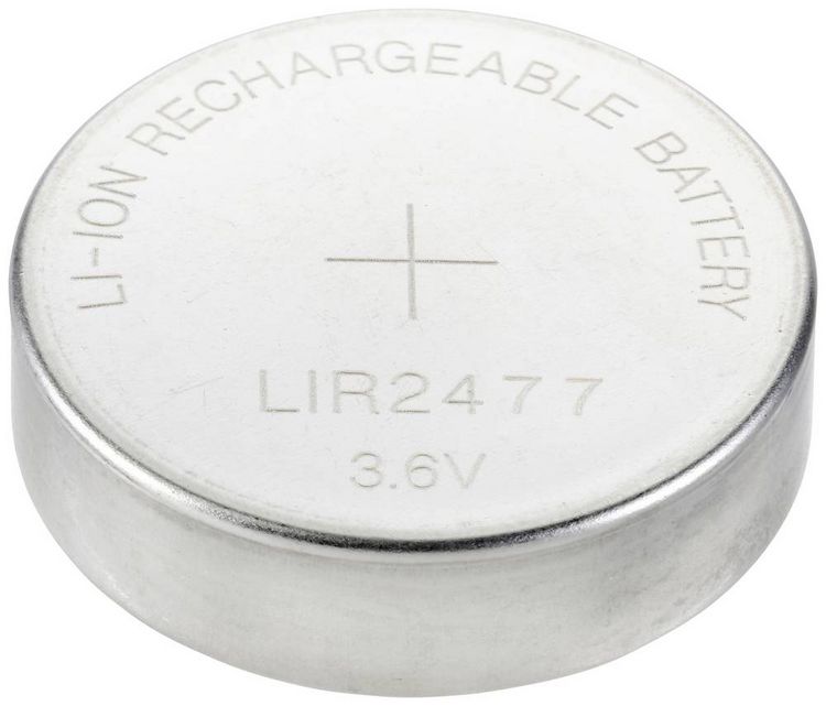 Produktbild: VOLTCRAFT Knopfzellen-Akku LIR2477 Lithium 180 mAh 3.6V 1St.