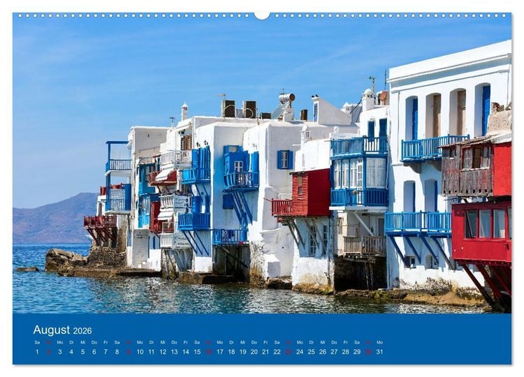 Produktbild: Griechenland - Mykonos Kalender (Wandkalender 2026 DIN A2 quer), CALVENDO Monatskalender