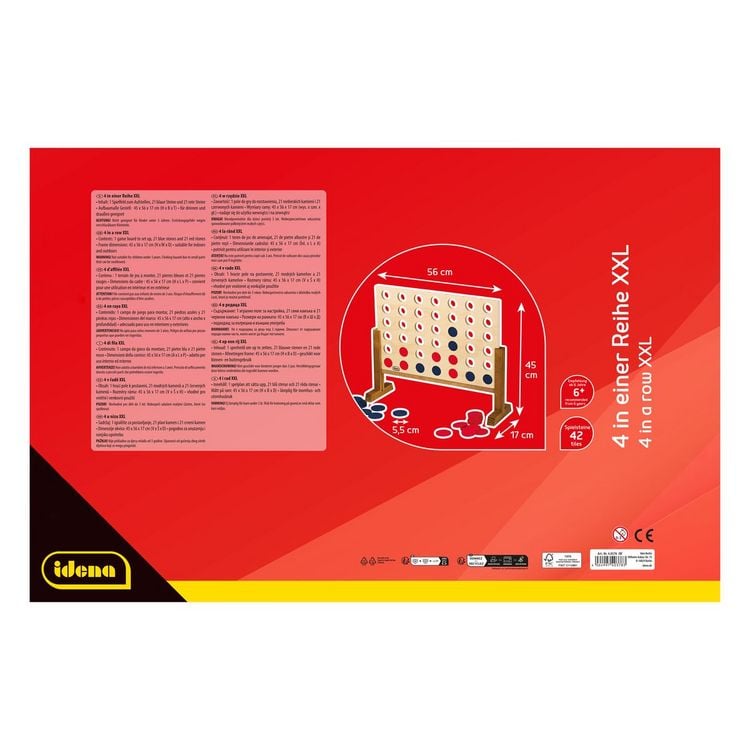 Produktbild: Idena Holzspiel 4 in einer Reihe XXL 45x56x17cm