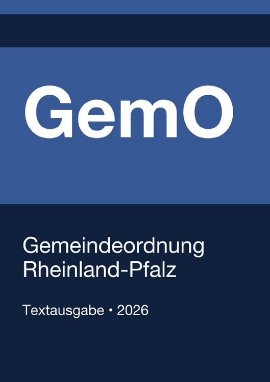 Produktbild: GemO - Gemeindeordnung Rheinland-Pfalz 2026