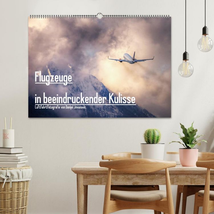 Produktbild: Flugzeuge in beeindruckender Kulisse (Wandkalender 2026 DIN A2 quer), CALVENDO Monatskalender