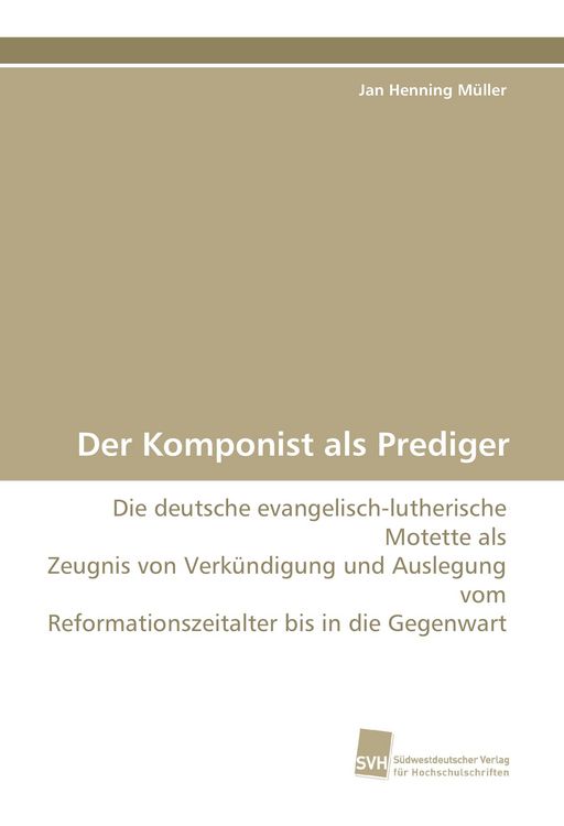 Produktbild: Der Komponist als Prediger