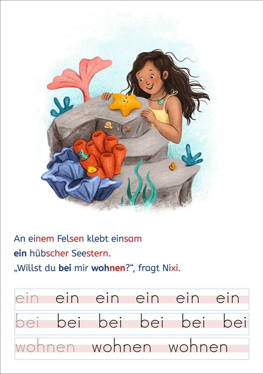 Produktbild: Lesel&ouml;wen - Lesen und schreiben lernen mit Spurrillen - Das Meerm&auml;dchen und der gro&szlig;e Wunsch