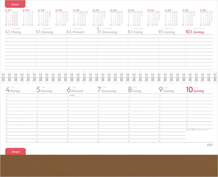 Produktbild: Tisch-Querkalender Nature Line Malt 2027