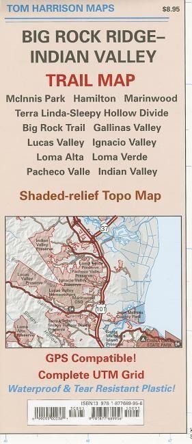 Produktbild: Big Rock Ridge-Indian Valley Trail Map: McInnis Park-Hamilton-Marinwood-Terra Linda-Sleepy Hollow Divide-Big Rock Trail- Gallinas Valley-Lucas Valley-