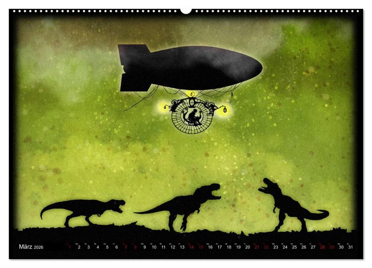 Produktbild: Luftschiffe &uuml;ber fremden Landschaften (Wandkalender 2026 DIN A2 quer), CALVENDO Monatskalender