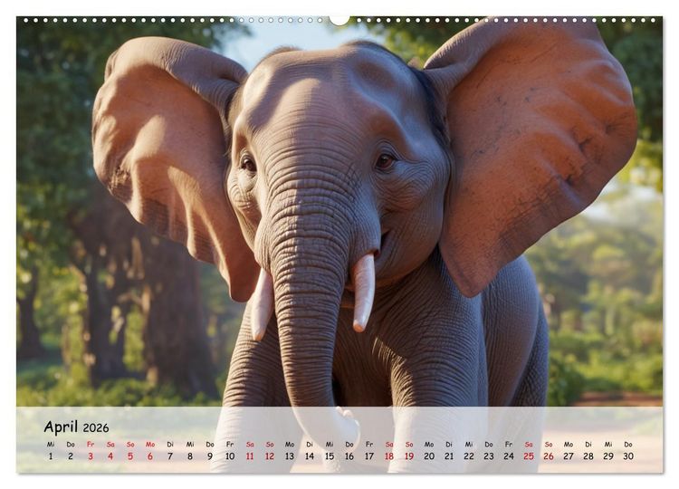 Produktbild: Lachende Tiere (Wandkalender 2026 DIN A2 quer), CALVENDO Monatskalender