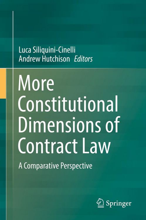 Produktbild: More Constitutional Dimensions of Contract Law
