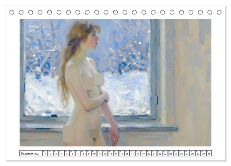 Produktbild: Sch&ouml;nheit ohne Schleier - Impressionismus (Tischkalender 2027 DIN A5 quer), CALVENDO Monatskalender