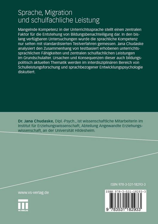 Produktbild: Sprache, Migration und schulfachliche Leistung