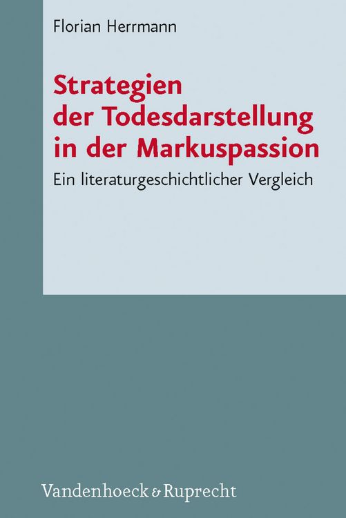 Produktbild: Strategien der Todesdarstellung in der Markuspassion