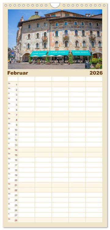 Produktbild: Familienplaner 2026 - Trient - Hauptstadt des Trentino mit 5 Spalten (Wandkalender, 21 x 45 cm) CALVENDO