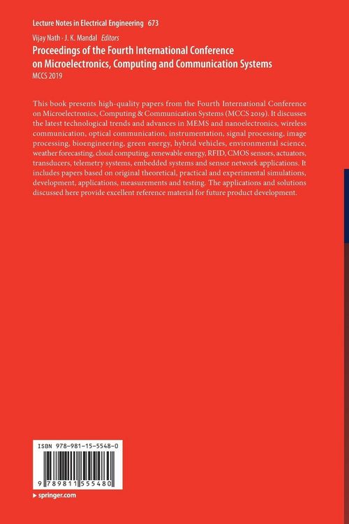 Produktbild: Proceedings of the Fourth International Conference on Microelectronics, Computing and Communication Systems