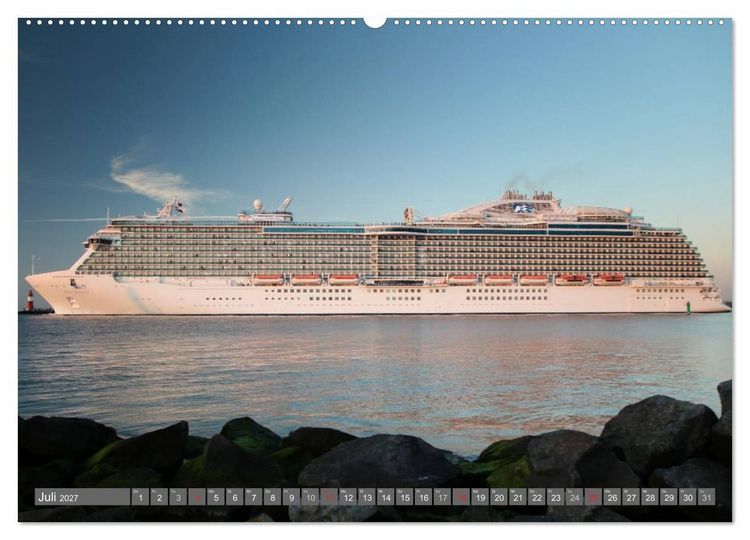 Produktbild: Kreuzfahrt Warnem&uuml;nde (hochwertiger Premium Wandkalender 2027 DIN A2 quer), Kunstdruck in Hochglanz