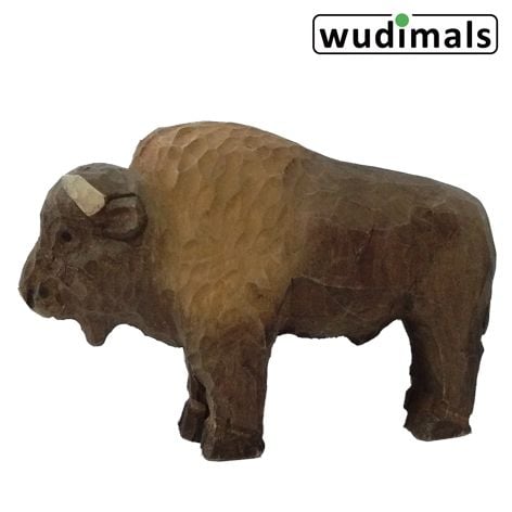 Produktbild: Wudimals A040467 - Bison, Bison, handgeschnitzt aus Holz
