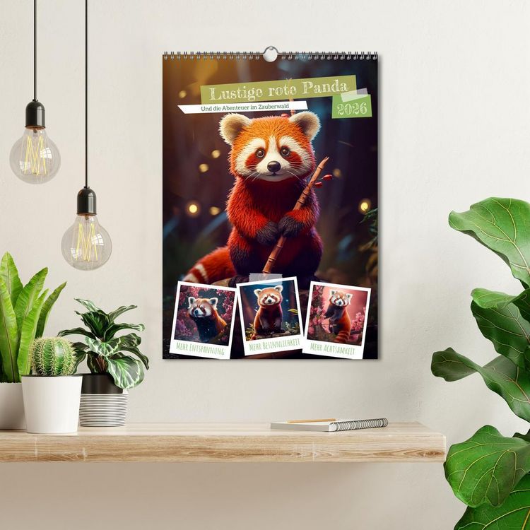 Produktbild: Lustige rote Panda (Wandkalender 2026 DIN A3 hoch), CALVENDO Monatskalender