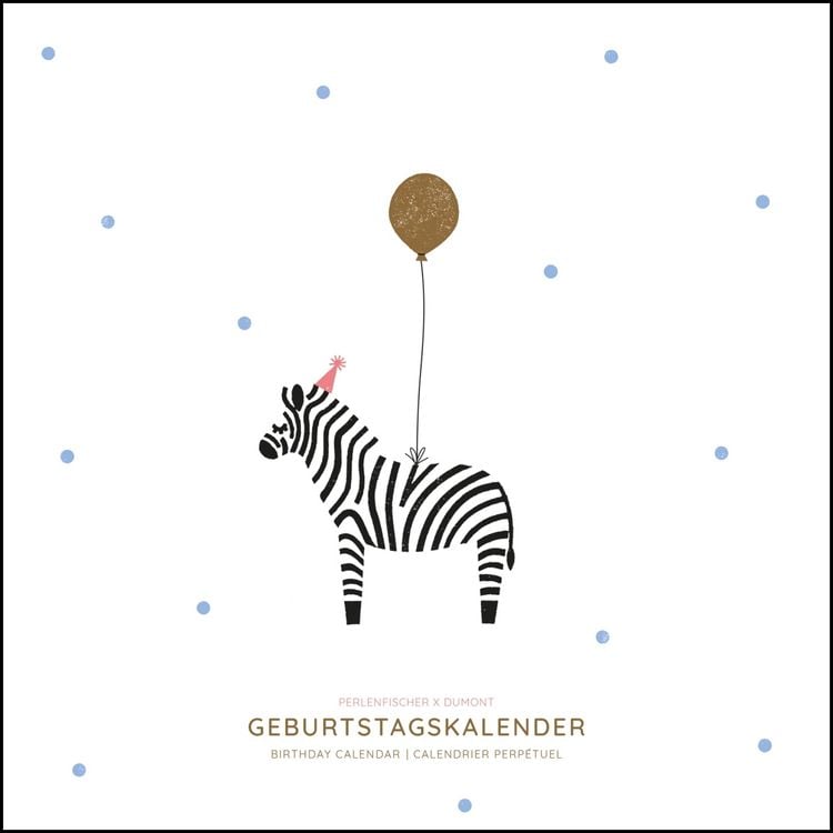Produktbild: Geburtstagskalender Stempeltiere - Stempel-Kunst von Perlenfischer - immerwährendes Kalendarium - 24 x 24 cm - Spiralbindung