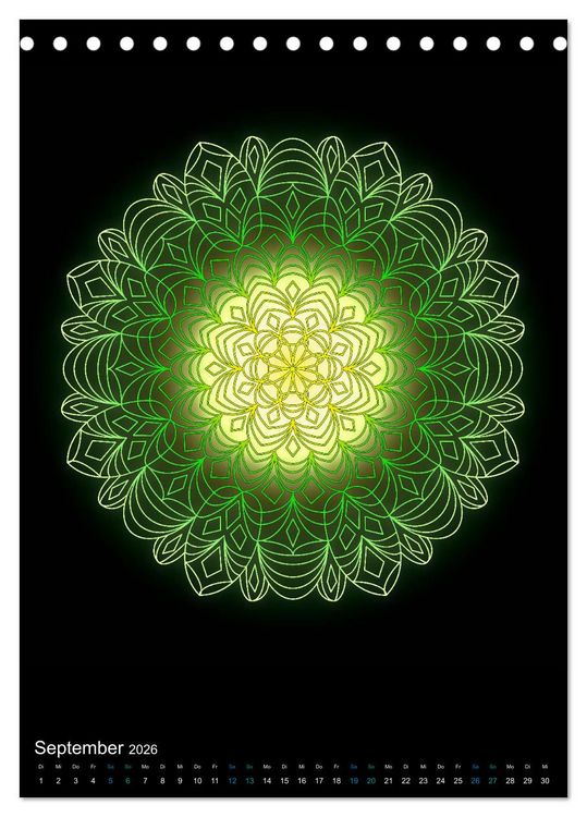 Produktbild: Mandala-Kalender 2026 (Tischkalender 2026 DIN A5 hoch), CALVENDO Monatskalender