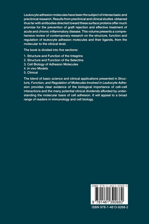 Produktbild: Structure, Function, and Regulation of Molecules Involved in Leukocyte Adhesion