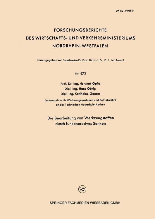 Produktbild: Die Bearbeitung von Werkzeugstoffen durch funkenerosives Senken