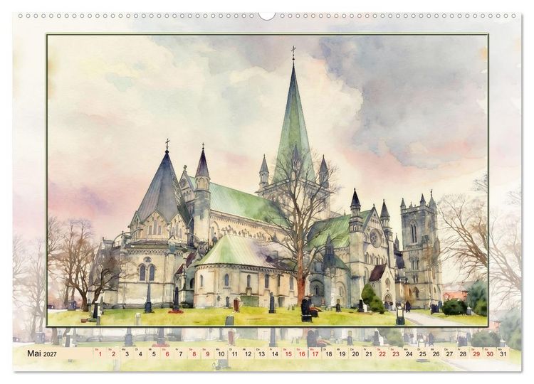 Produktbild: Impressionen aus Norwegen (hochwertiger Premium Wandkalender 2027 DIN A2 quer), Kunstdruck in Hochglanz