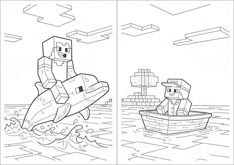 Produktbild: Das inoffizielle Minecraft Malbuch f&uuml;r Kinder und Jugendliche - zum Ausmalen der Minecraft Welt