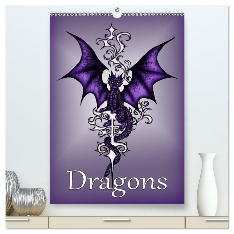 Produktbild: Dragons (High Quality Premium Wall Calendar 2027 DIN A2 portrait),CALVENDO 12 Month Wall Calendar