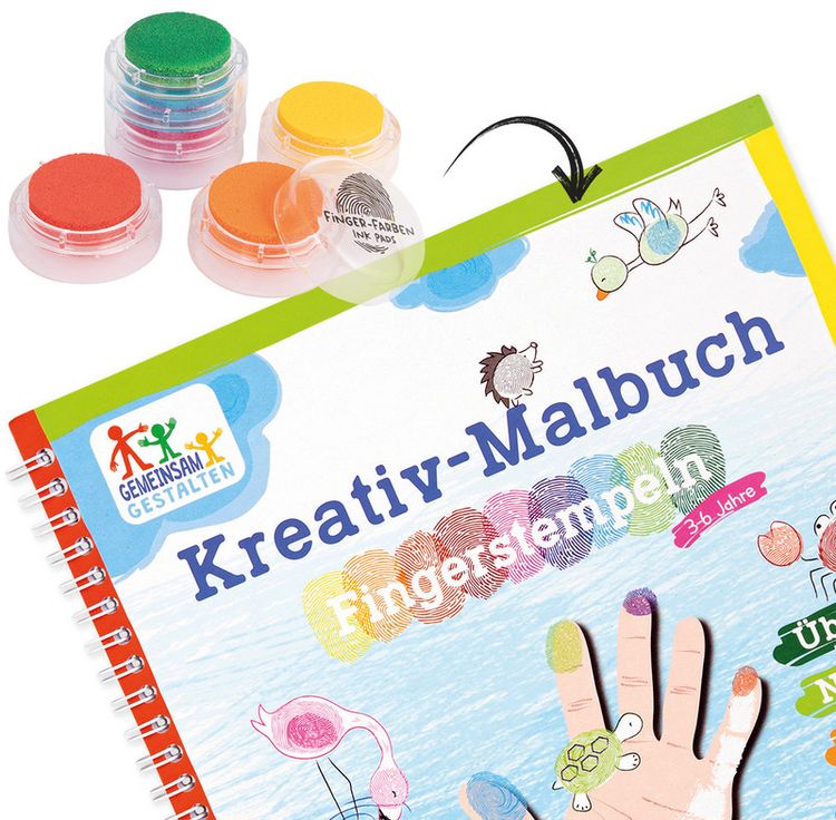 Produktbild: TRENDHAUS&reg; Fingerstempelkissen 6er Farbturm