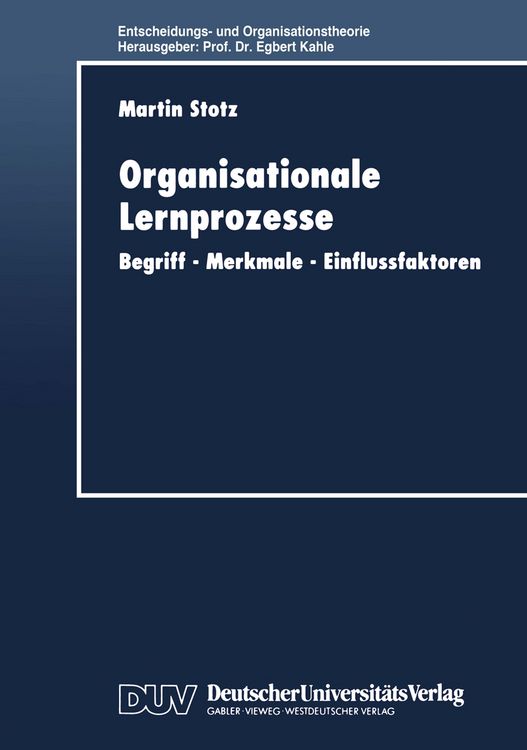 Produktbild: Organisationale Lernprozesse