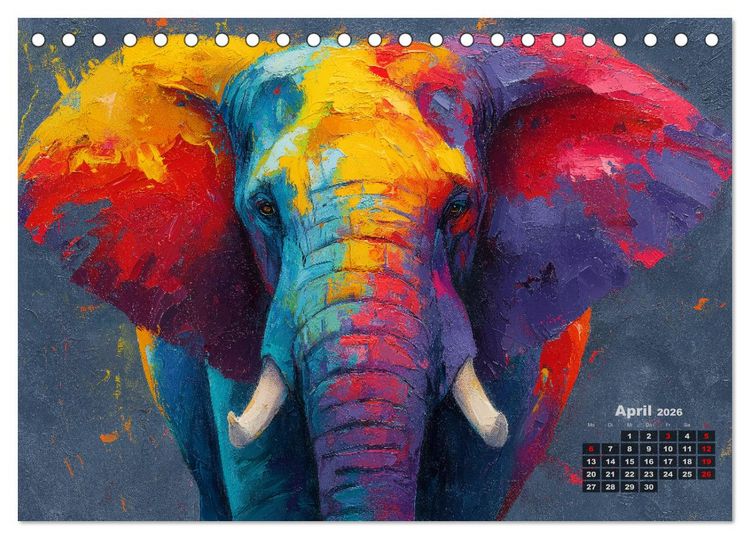 Produktbild: Tiere im Portr&auml;t - Aquarell Tierkalender f&uuml;r die ganze Familie (Tischkalender 2026 DIN A5 quer), CALVENDO Monatskalender