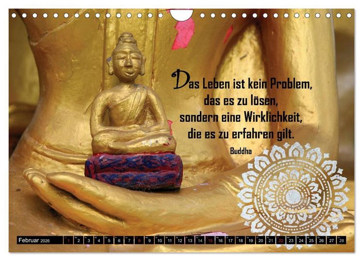 Produktbild: Spirituelles aus Asien - Weisheiten 2026 (Wandkalender 2026 DIN A4 quer), CALVENDO Monatskalender