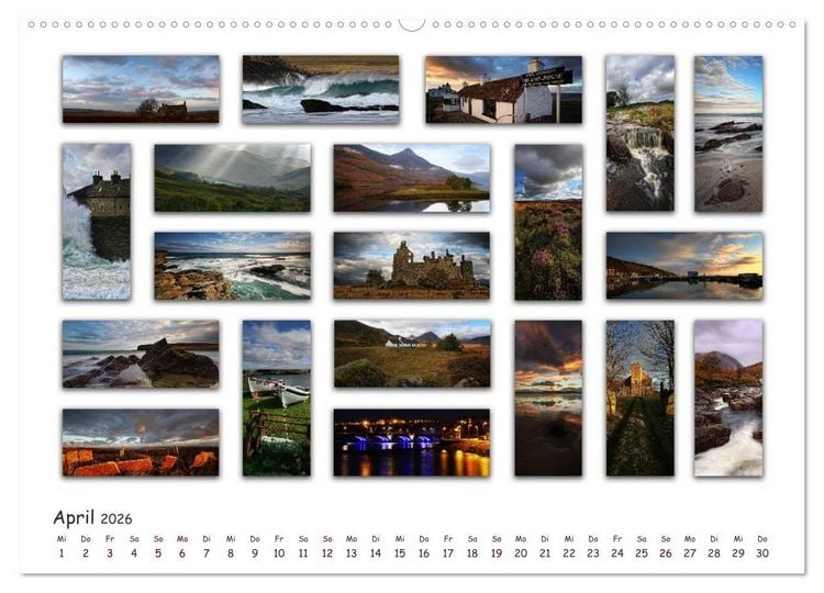 Produktbild: Schottland Impressionen (hochwertiger Premium Wandkalender 2026 DIN A2 quer), Kunstdruck in Hochglanz