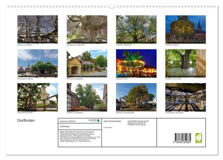 Produktbild: Dorflinden (hochwertiger Premium Wandkalender 2027 DIN A2 quer), Kunstdruck in Hochglanz