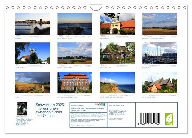 Produktbild: Schwansen 2026. Impressionen zwischen Schlei und Ostsee (Wandkalender 2026 DIN A4 quer), CALVENDO Monatskalender